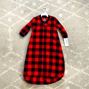 NWT - Carters Baby Red Buffalo Check Sleep Sack